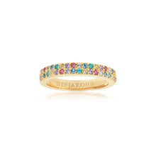  Sif Jakobs Jewellery - Ring Corte Due - 18K Gold Plattiert Mit Bunten Zirkonia - 50 – 16.00 mm - Beautiful Joy