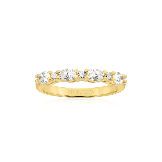 Sif Jakobs Jewellery - Ring Ellera Ovale - 18k vergoldet, mit weissen Zirkonia - 50 - 16.00 mm - Beautiful Joy