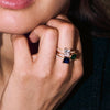 Sif Jakobs Jewellery - Ring Ellera Quadrato - 18k vergoldet, mit blauem Zirconia - Gold - Beautiful Joy