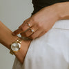 Sif Jakobs Jewellery - Ring Ellera Quadrato - 18k vergoldet, mit weissen Zirkonia - Gold - Beautiful Joy