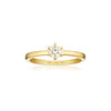 Sif Jakobs Jewellery - Ring Ellera Uno Grande - 18k vergoldet mit einem weissen Zirkonia - Gold - Beautiful Joy