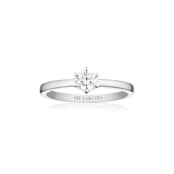 Sif Jakobs Jewellery - Ring Ellera Uno Grande - mit einem weissen Zirkonia - Silber - Beautiful Joy