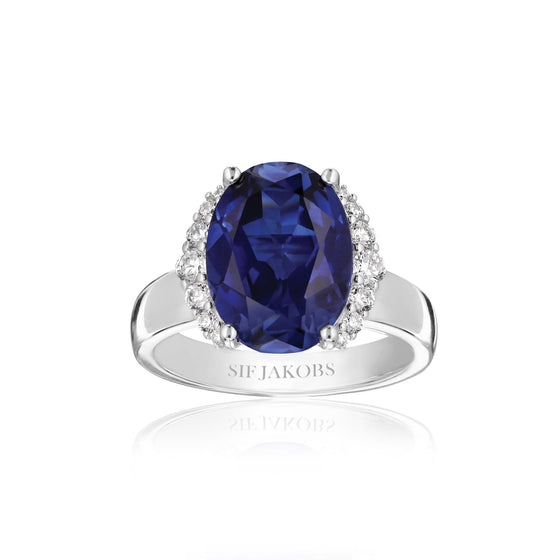 Sif Jakobs Jewellery - Ring Ellisse Grande - mit blauen Zirkonia - 52 - 16.50 mm - Beautiful Joy
