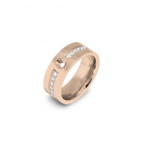 Melano Jewelry - Ring Flat cz - Rosegold - Beautiful Joy