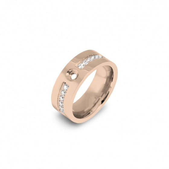 Melano Jewelry - Ring Flat cz - Rosegold - Beautiful Joy