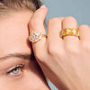 Sif Jakobs Jewellery - Ring Grande Ivrea vergoldet mit weissen Zirkonia - 50 - 16.00 mm - Beautiful Joy
