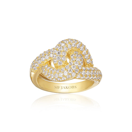 Sif Jakobs Jewellery - Ring Imperia - 18K vergoldet mit weissen Zirkonia - 50 - 16.00 mm - Beautiful Joy
