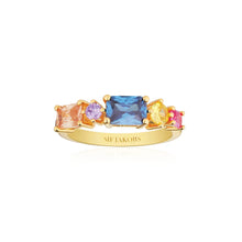  Sif Jakobs Jewellery - Ring Ivrea vergoldet mit bunten Zirkonia - 50 - 16.00 mm - Beautiful Joy