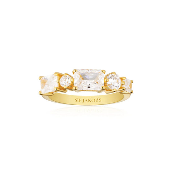 Sif Jakobs Jewellery - Ring Ivrea vergoldet mit weissen Zirkonia - 50 - 16.00 mm - Beautiful Joy