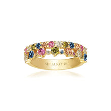  Sif Jakobs Jewellery - Ring Livingo - 18k vergoldet, mit bunten Zirkonia - 50 - 16.00 mm - Beautiful Joy