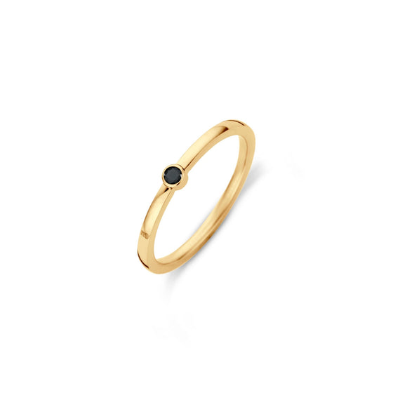 Melano Jewelry - Ring Mini CZ Black - Gold - Beautiful Joy