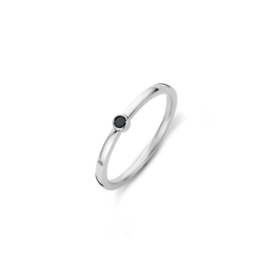 Melano Jewelry - Ring Mini CZ Black - Silber - Beautiful Joy