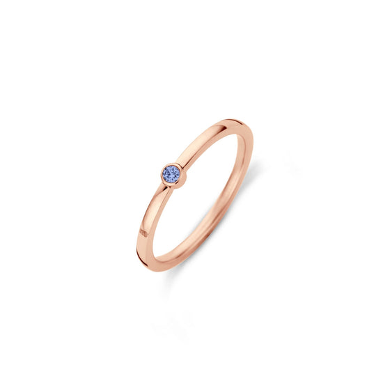 Melano Jewelry - Ring Mini CZ Jeans Blue - Rosegold - Beautiful Joy