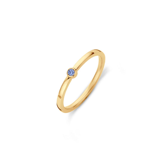 Melano Jewelry - Ring Mini CZ Jeans Blue - Gold - Beautiful Joy