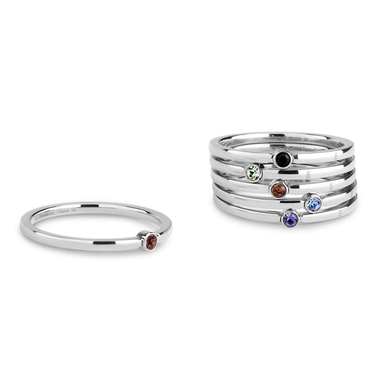 Melano Jewelry - Ring Mini CZ Smoked Topaz - Silber - Beautiful Joy