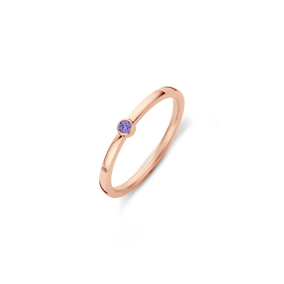 Melano Jewelry - Ring Mini CZ Tanzanite - Rosegold - Beautiful Joy