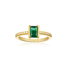  Sif Jakobs Jewellery - Ring Roccanova Piccolo - 18k vergoldet, mit grünem und weissen Zirkonia - Gold - Beautiful Joy