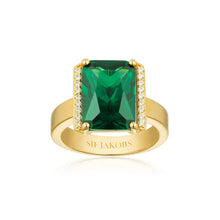  Sif Jakobs Jewellery - Ring Roccanova X-Grande - 18k vergoldet, mit grünem und weissen Zirkonia - Gold - Beautiful Joy