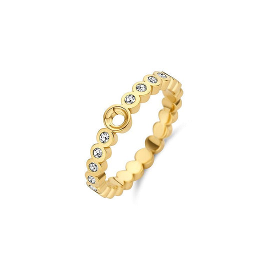 Melano Jewelry - Ring Wave cz - Gold - Beautiful Joy