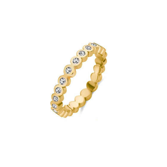 Melano Jewelry - Ring Wave cz Crystal - Gold - Beautiful Joy