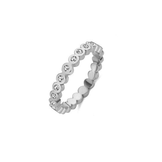 Melano Jewelry - Ring Wave cz Crystal - Silber - Beautiful Joy