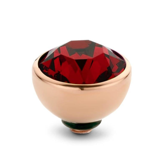 Melano Jewelry - Wechselstein Basic CZ Twisted 8mm - Ruby Red - Beautiful Joy