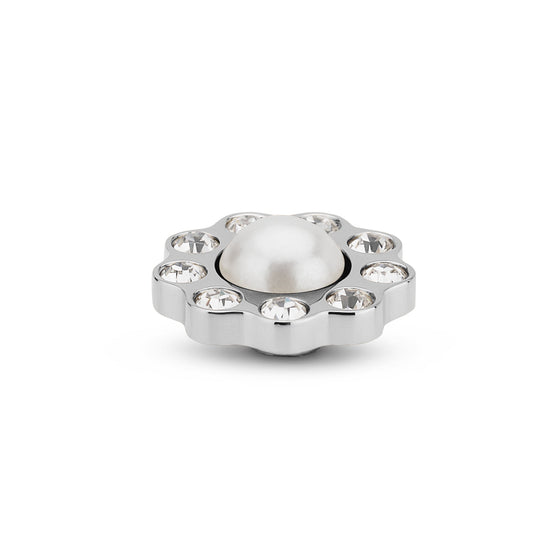 Melano Jewelry - Wechselstein Floral Pearl - Silber - Beautiful Joy
