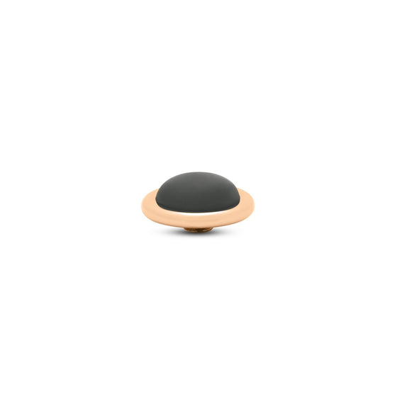 Melano Jewelry - Wechselstein Frosted Round - Black - Beautiful Joy