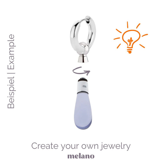 Melano Jewelry - Wechselstein Glass Drop - Crystal - Beautiful Joy