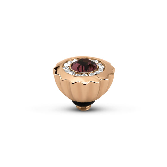 Melano Jewelry - Wechselstein Ribbed CZ - Rosegold - Beautiful Joy