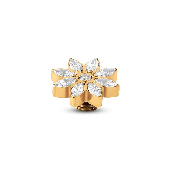 Melano Jewelry - Wechselstein Snowflake CZ - Gold - Beautiful Joy